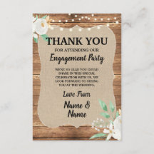 感謝カード　ホワイトフラワー　ウッド