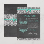 感謝カード 下着 シャワーブライダルパーティーレース (正面/裏面)