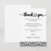 感謝カード, 感謝カードの台本, レース サンキューカード (正面/裏面)