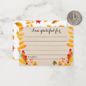 感謝カード – 感謝祭アクティビティ ノートカード (正面/裏面インサイチュ)