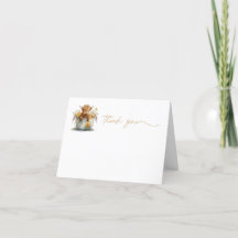 感謝カード, 水彩スコットランド牛牧場