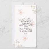 感謝カード 水彩花デザイン (裏面)