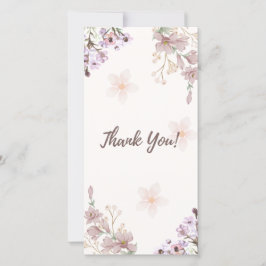 感謝カード 水彩花デザイン