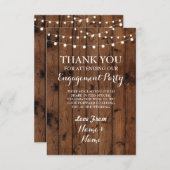 感謝カード 結婚式 ウェディング ウッド ライト (正面/裏面)