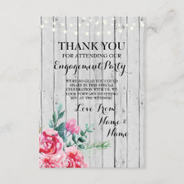 感謝カード 結婚式 ウェディング 木製 赤 花柄 招待状