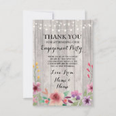 感謝カード 結婚式 木 花 (正面)