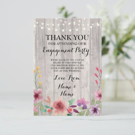 感謝カード 結婚式 木 花 (スタンド正面)