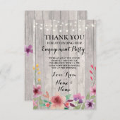 感謝カード 結婚式 木 花 (正面/裏面)