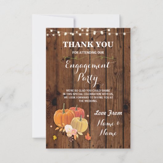 感謝カード 結婚式 秋 雑穀 木 (正面)