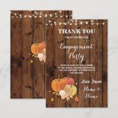 感謝カード 結婚式 秋 雑穀 木 (正面/裏面)