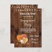 感謝カード 結婚式 秋 雑誌スタイル ウェディング プラム (正面/裏面)