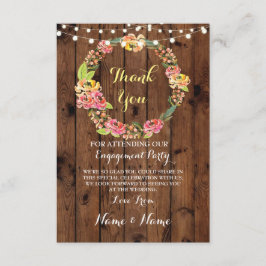 感謝カード 結婚式 花 ウッド