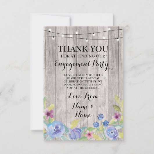 感謝カード 結婚 ウェディング 木 花 (正面)