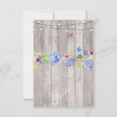 感謝カード 結婚 ウェディング 木 花 (裏面)