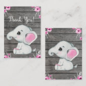 感謝カード 象 シャワーラスティック エンクロージャーカード (正面/裏面)