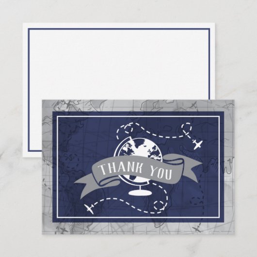 感謝カード 飛行機 (正面/裏面)