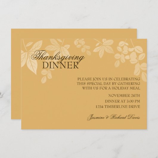 感謝クラシック祭ディナー招待状 招待状 (正面/裏面)