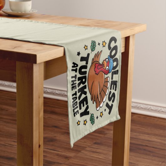 感謝クールのディナーで七面鳥 ショートテーブルランナー (インサイチュ)