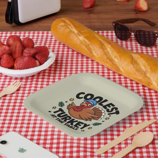 感謝クールのディナーで七面鳥 ペーパープレート (ピクニック)