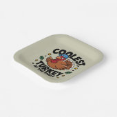 感謝クールのディナーで七面鳥 ペーパープレート (傾斜あり)