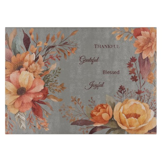 感謝グラテグル賛美フローラ感謝祭 カッティングボード (正面)