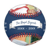 感謝コーチ感謝の写真とチームの名簿 野球ボール (正面)