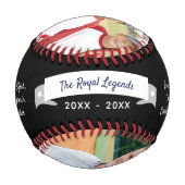 感謝コーチ感謝の写真とチームの名簿 野球ボール (正面)