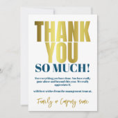 感謝ゴールドブルー感謝 サンキューカード (正面)