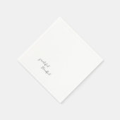 感謝シンプルのカクテルをスクリプト スタンダードカクテルナプキン (角)