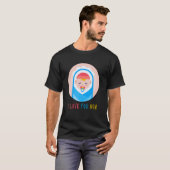 感謝シンプルの型枠と私の母親への私の愛 Tシャツ (正面フル)
