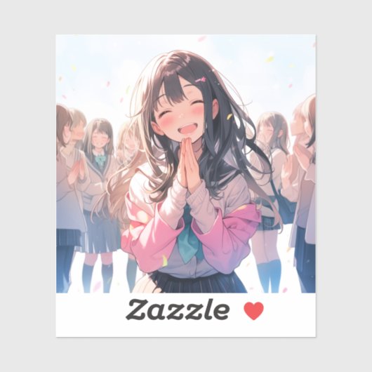 【感謝シール】ありがとうJK|寿司娘 GenerativeAI シール (シート)