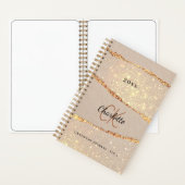 感謝ジャーナルバラ金ゴールドagate beigeモノグラム ノートブック (内側)