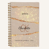 感謝ジャーナルバラ金ゴールドagate beigeモノグラム ノートブック (正面)