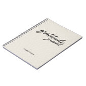 感謝ジャーナルフェイクベージュキャンバス名前をカスタムする ノートブック (左側)