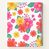 感謝ジャーナル名パーソナライズされたピンク・オレンジ ノートブック (裏面)