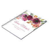 感謝ジャーナル水カラーフローラ名 ノートブック (左側)