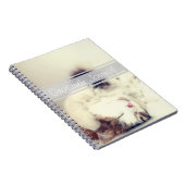 感謝ジャーナル眠る猫カスタマイズ可能な文字 ノートブック (右側)