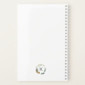 感謝ジャーナル素朴イニシャルモダン葉の ノートブック (裏面)