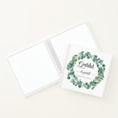 感謝ジャーナル緑のリース名スクリプト ノートブック (内部)