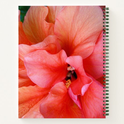 感謝ジャーナル美しい花と名前をカスタムする ノートブック (裏面)