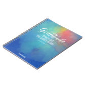 感謝ジャーナル虹の水の色の雲の名前 ノートブック (左側)