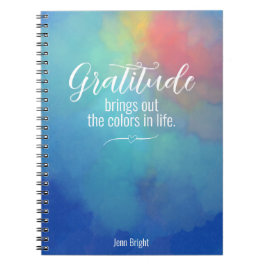 感謝ジャーナル虹の水の色の雲の名前 ノートブック