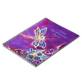 感謝ジャーナル: 絹のトンボの絵画 ノートブック (左側)