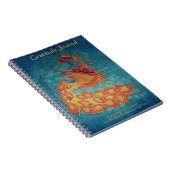 感謝ジャーナル: 金著孔雀の絹の絵画 ノートブック (右側)
