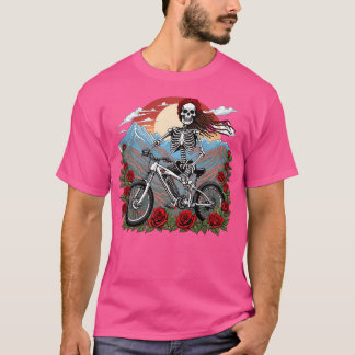 感謝スケルトン電動マウンテンバイクライドアクティ Tシャツ