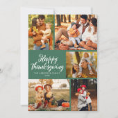 感謝スタイリッシュの文字のコラージュ シーズンカード (正面)