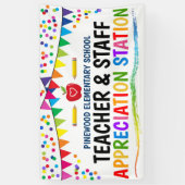 感謝ステーションスクール先生サンキューサイン 横断幕 (縦)