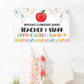 感謝ステーション教師ありがとう 横断幕 (インサイチュ)