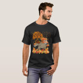 感謝ゾウとカボチャの秋ひまわり Tシャツ (正面フル)