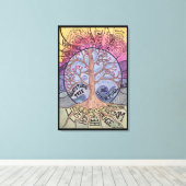 感謝ツリープレミアムストレッチキャンバス印刷 キャンバスプリント (インサイチュ (ウッドフロア))